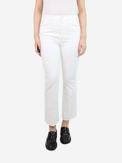 White frayed jeans - size UK 12 Trousers Mother 