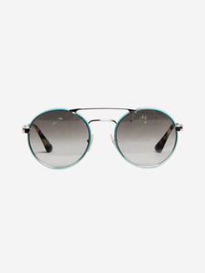 Prada Light blue and silver aviator sunglasses