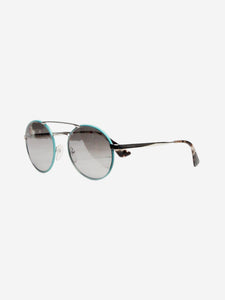 Prada Light blue and silver aviator sunglasses