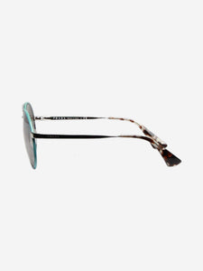 Prada Light blue and silver aviator sunglasses