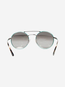 Prada Light blue and silver aviator sunglasses