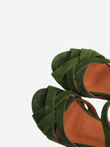 Sezane Green suede clog sandals - size EU 36