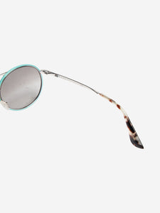 Prada Light blue and silver aviator sunglasses