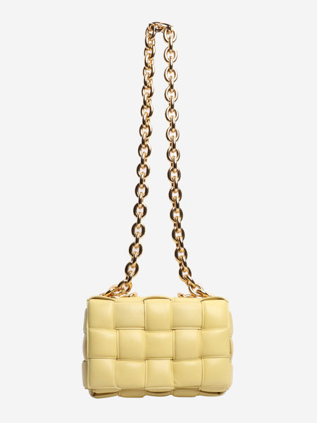Yellow padded cassette chain bag alternate image