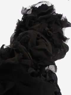 Dries Van Noten Black ruffle collar Scarves Dries Van Noten 