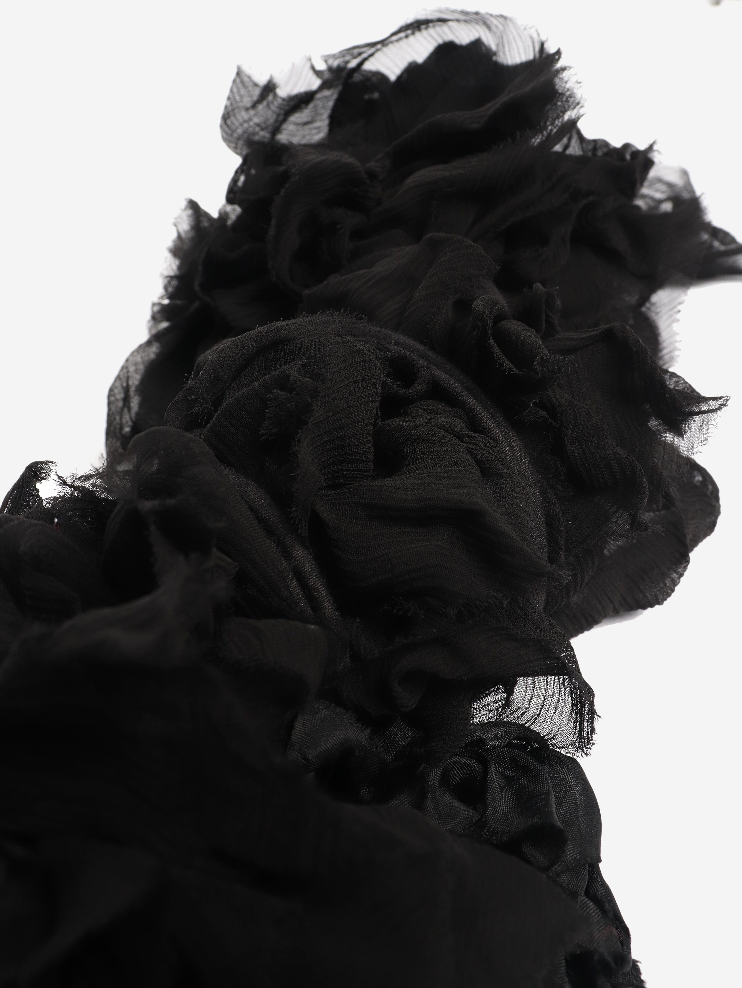 Dries Van Noten Black ruffle collar Scarves Dries Van Noten 