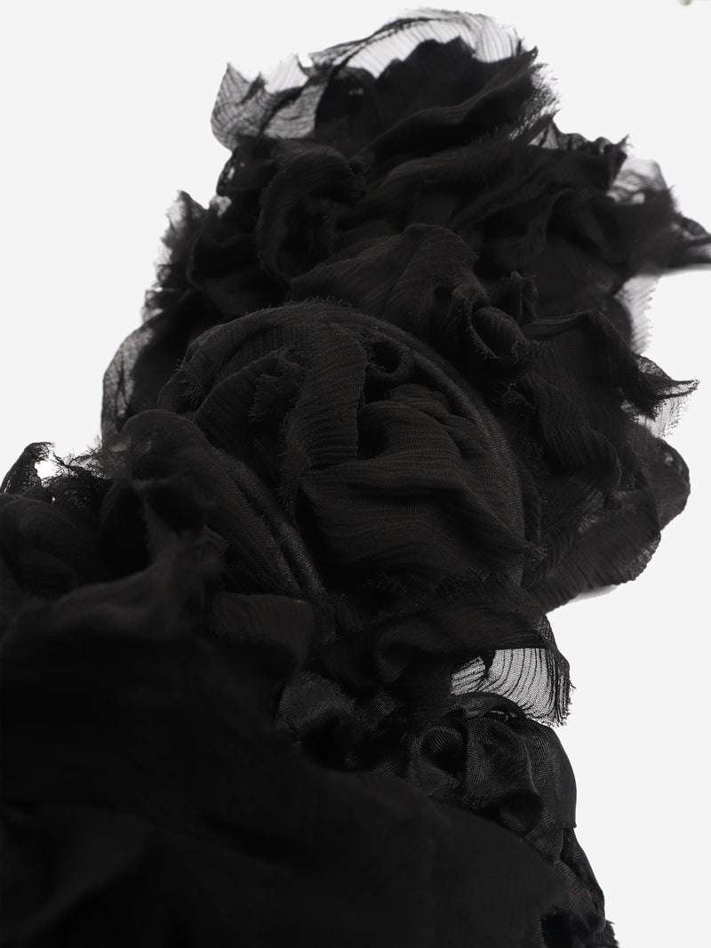 Dries Van Noten Black ruffle collar Scarves Dries Van Noten 