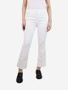 Frame White high-rise flared jeans - size UK 12