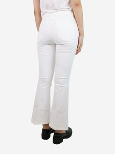 Frame White high-rise flared jeans - size UK 12
