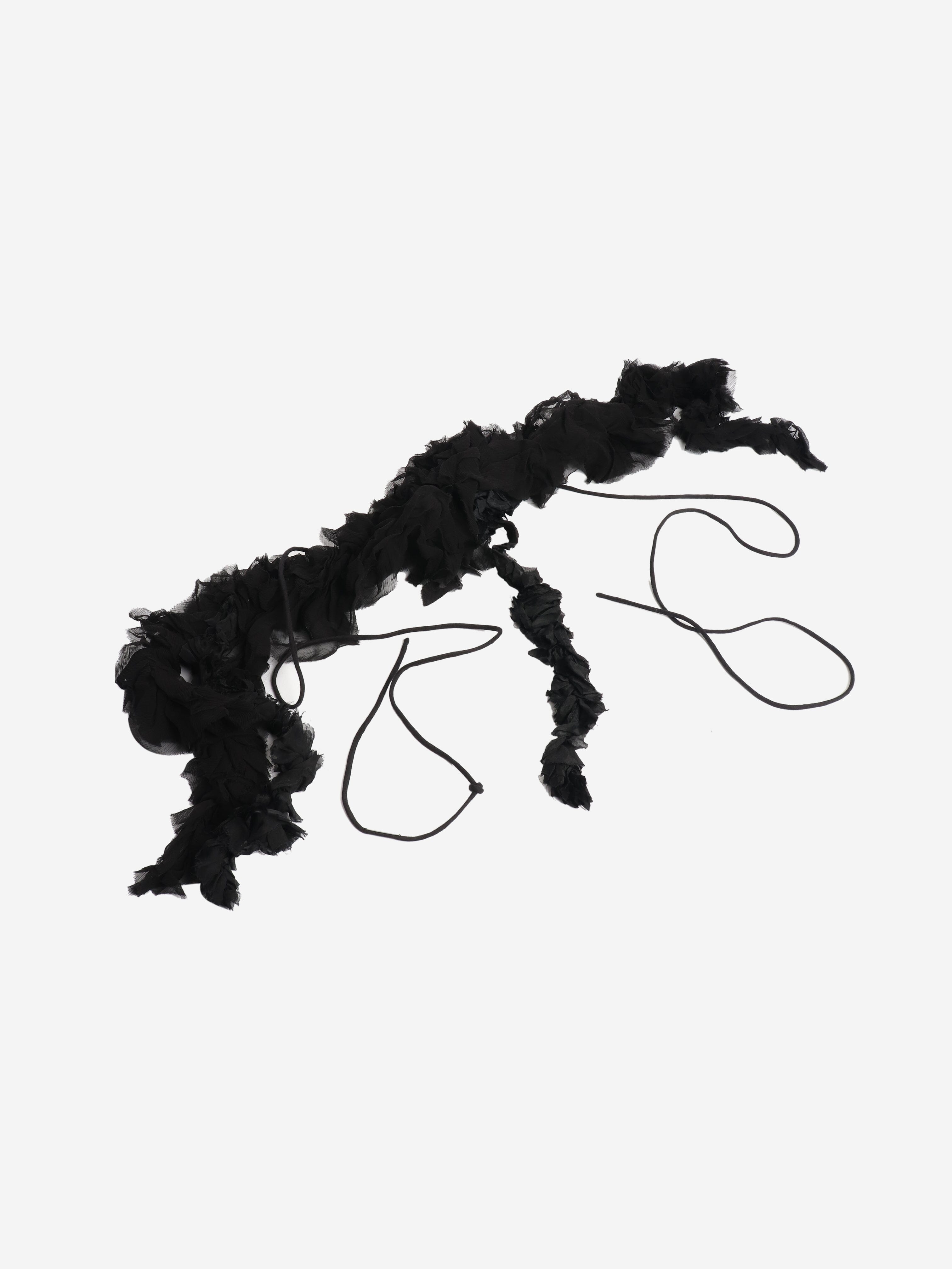 Dries Van Noten Black ruffle collar Scarves Dries Van Noten 