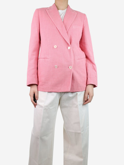 Pink double-breasted blazer - size UK 12 Coats & Jackets The Gigi 