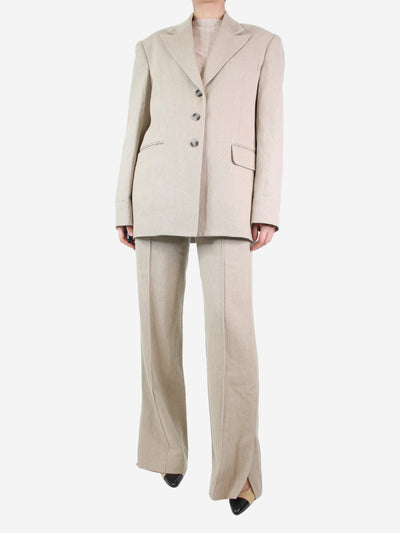 Beige linen jacket and trouser set - size S/L Sets Aya Muse 