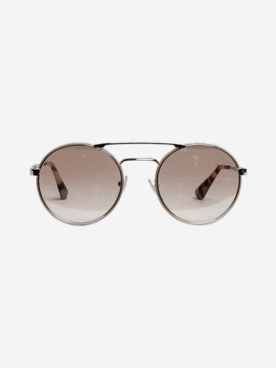 Silver and white round aviator sunglasses Sunglasses Prada 