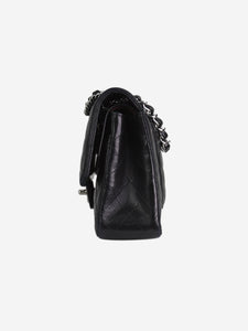 Chanel Black 2014 lambskin Classic double flap silver hardware bag