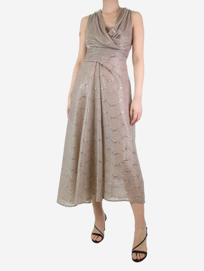 Neutral sequined dress - size UK 8 Dresses Talbot Runhof 
