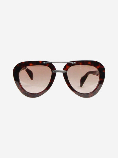 Brown tortoise shell aviator sunglasses Sunglasses Prada 