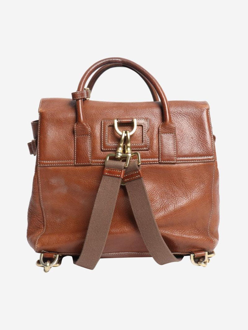 Brown Bayswater leather backpack