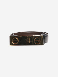 Cartier Black leather belt