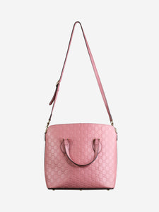 Gucci Pink monogram leather large cross-body bag