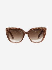 Jimmy Choo Brown snakeskin cat eye sunglasses