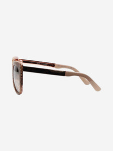 Jimmy Choo Brown snakeskin cat eye sunglasses