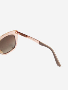 Jimmy Choo Brown snakeskin cat eye sunglasses