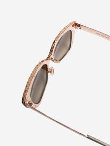 Jimmy Choo Brown snakeskin cat eye sunglasses