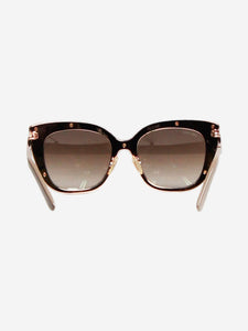 Jimmy Choo Brown snakeskin cat eye sunglasses