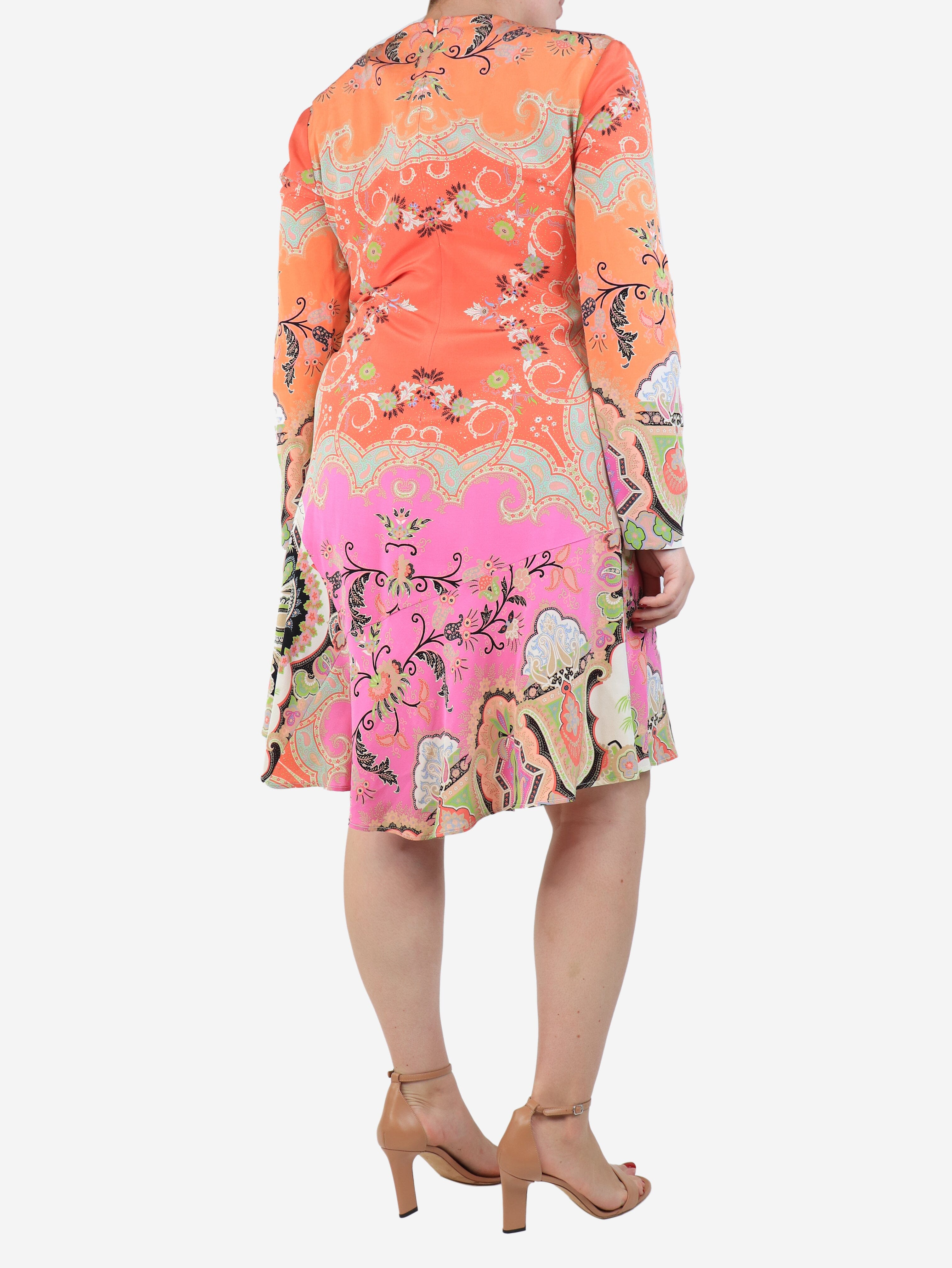 Multicolour floral and paisley mini dress - size UK 14 Dresses Etro 