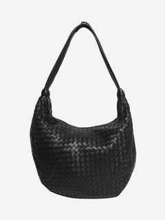 Black Intrecciato hobo bag