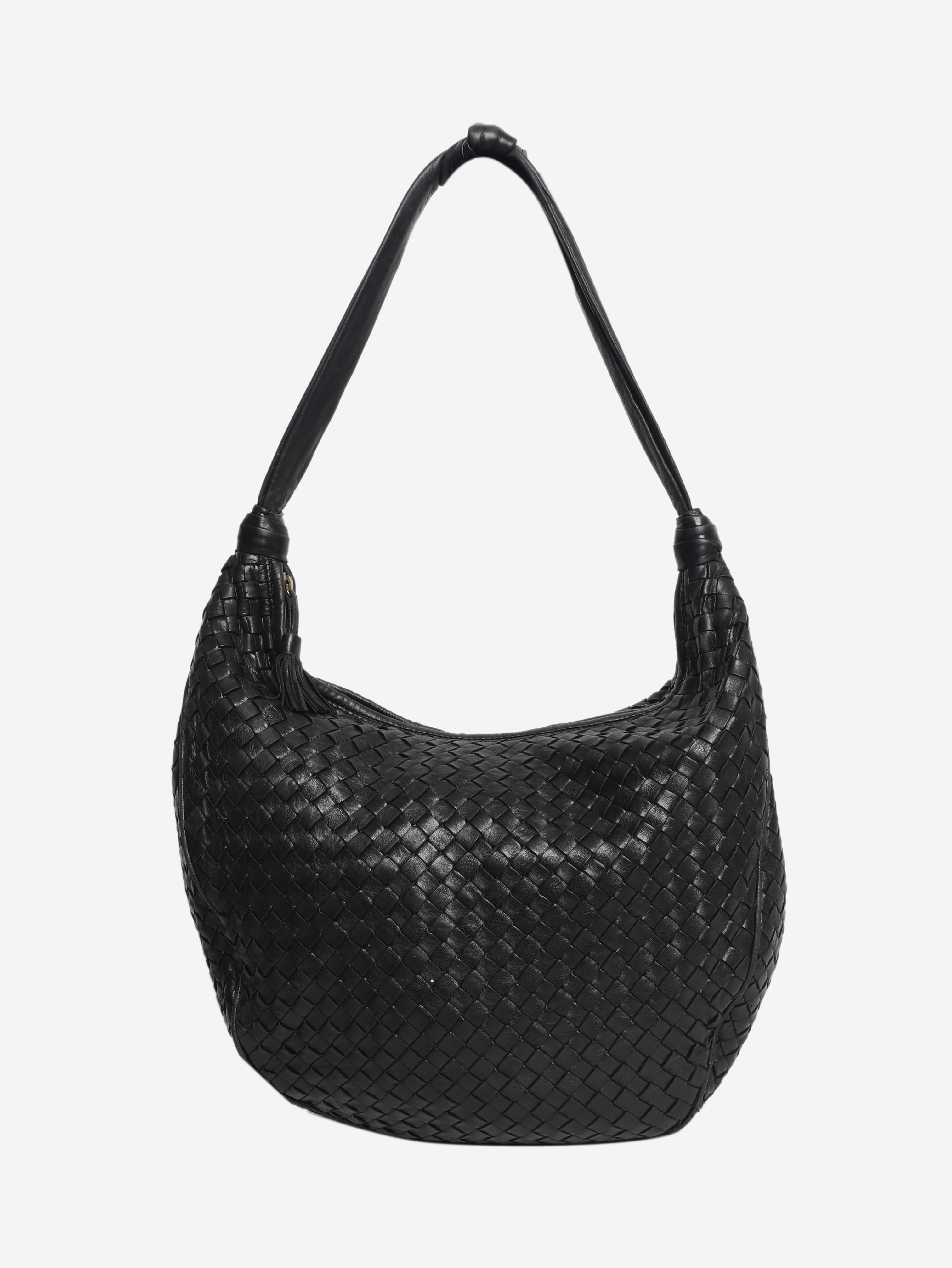 Black Intrecciato hobo bag
