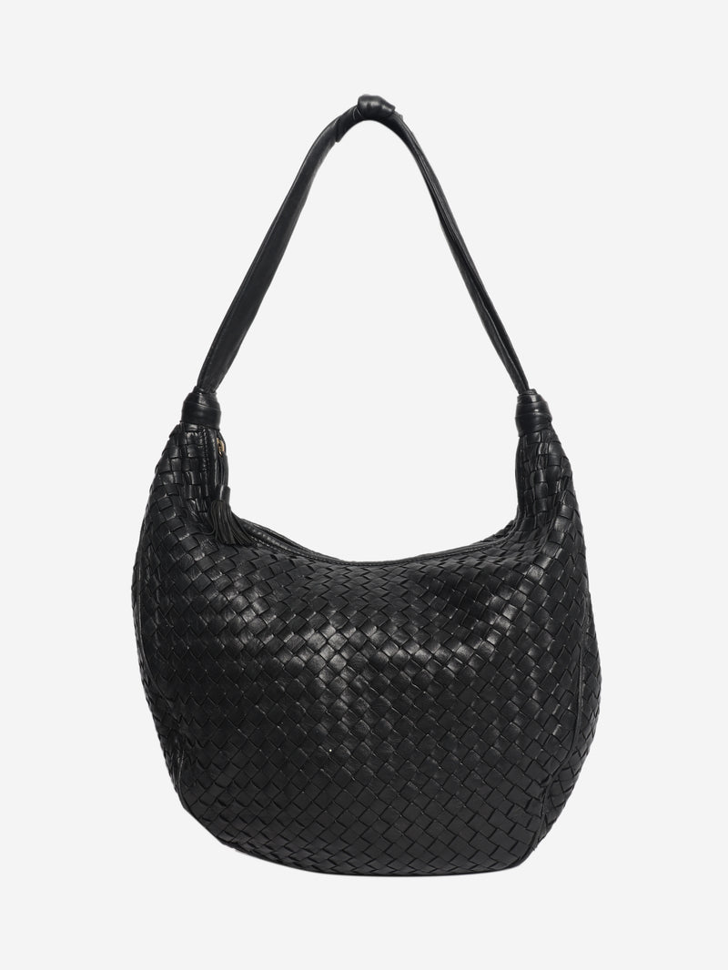 Black Intrecciato hobo bag