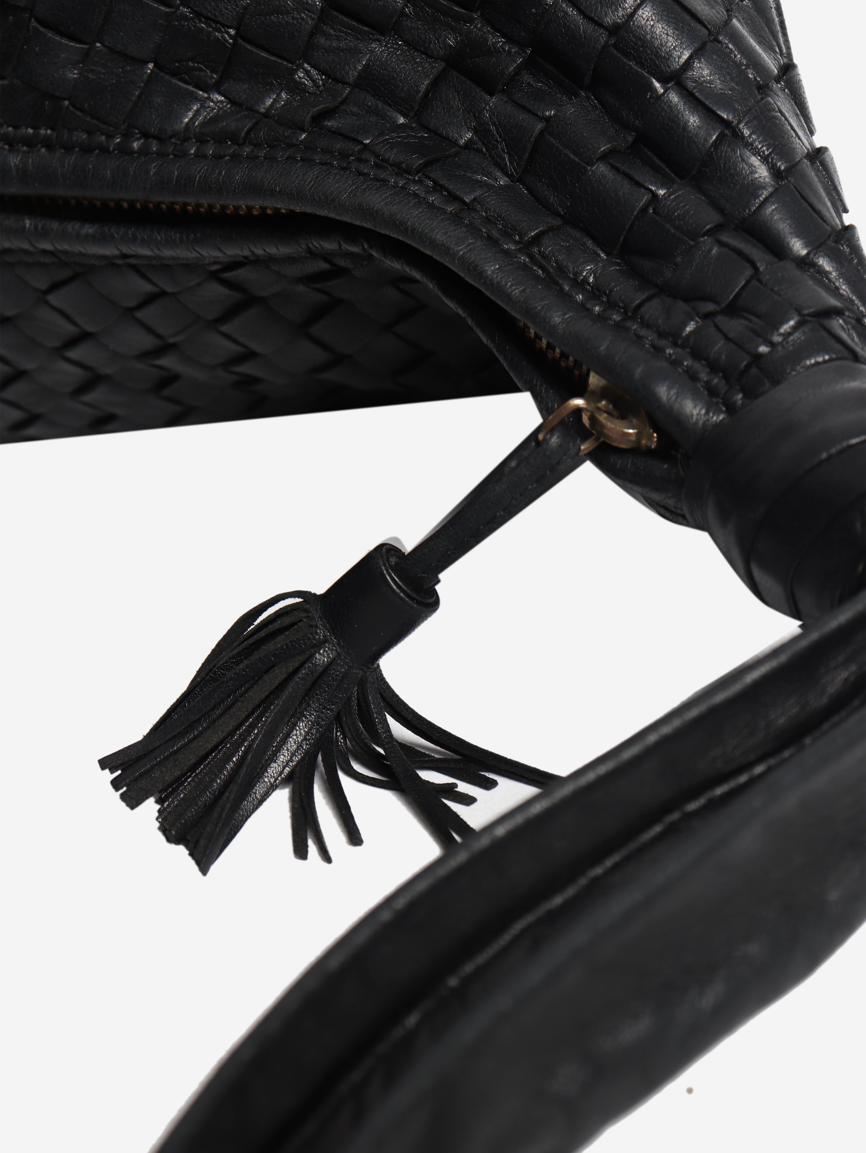 Black Intrecciato hobo bag