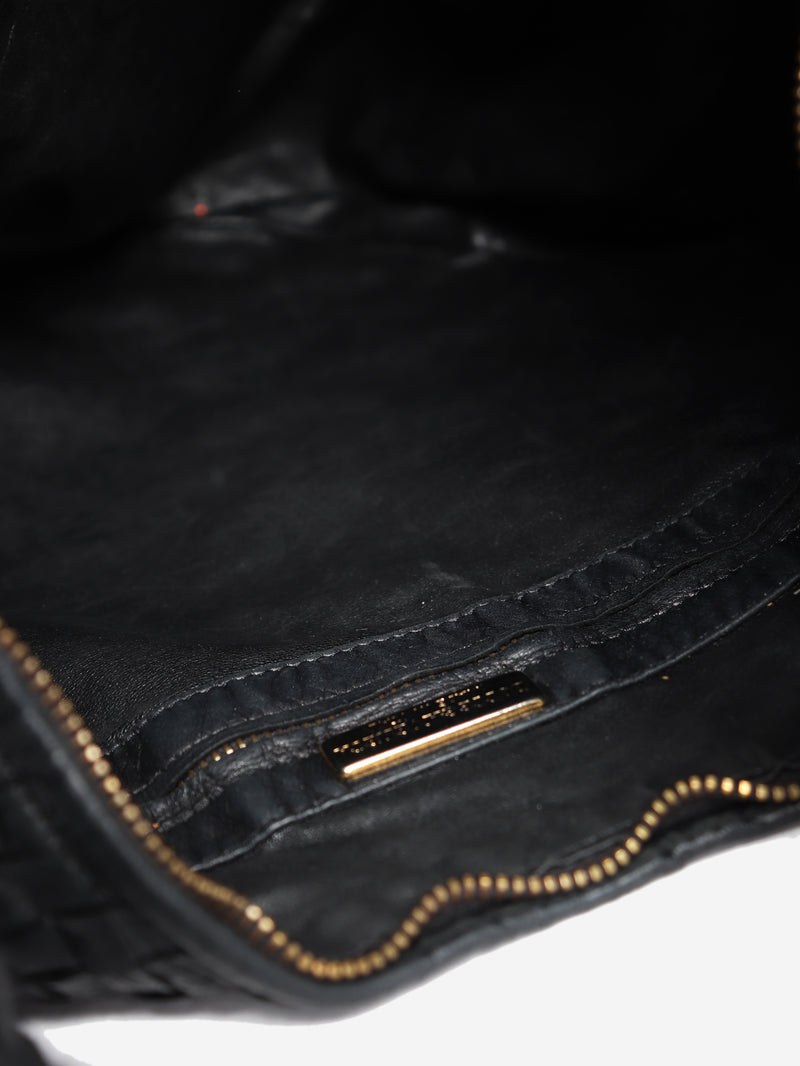 Black Intrecciato hobo bag