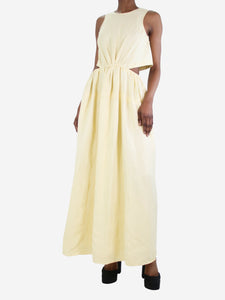 Jil Sander Pale yellow sleeveless dress - size UK 6