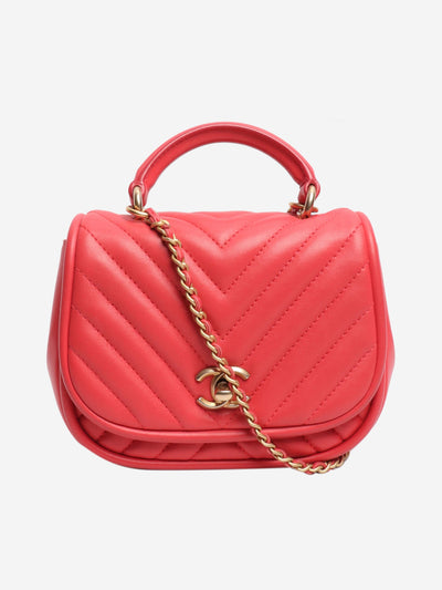 Pink 2017 chevron v-stitch lambskin shoulder bag Shoulder bags Chanel 