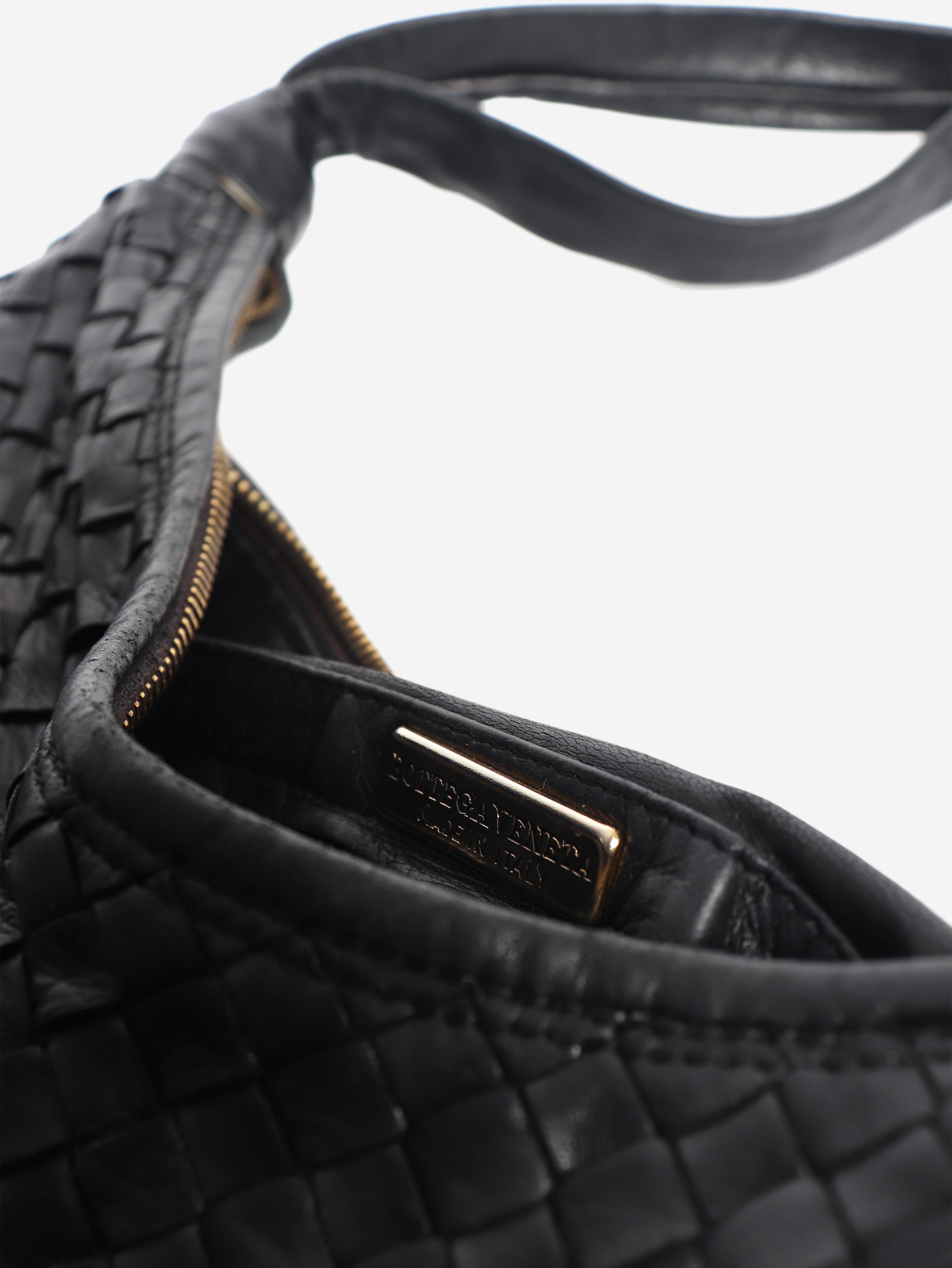 Black Intrecciato hobo bag