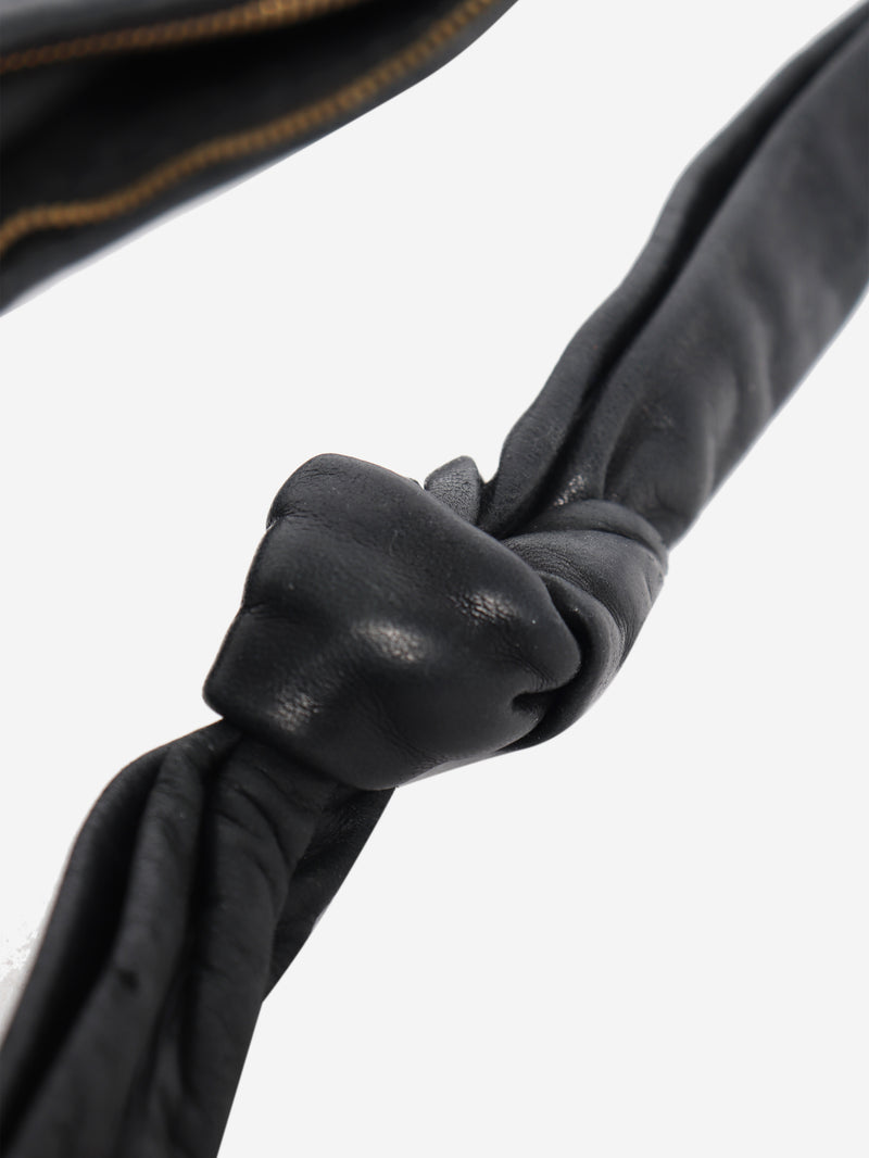 Black Intrecciato hobo bag