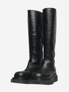 Bottega Veneta Black leather knee-high boots - size EU 40