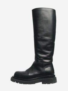 Bottega Veneta Black leather knee-high boots - size EU 40