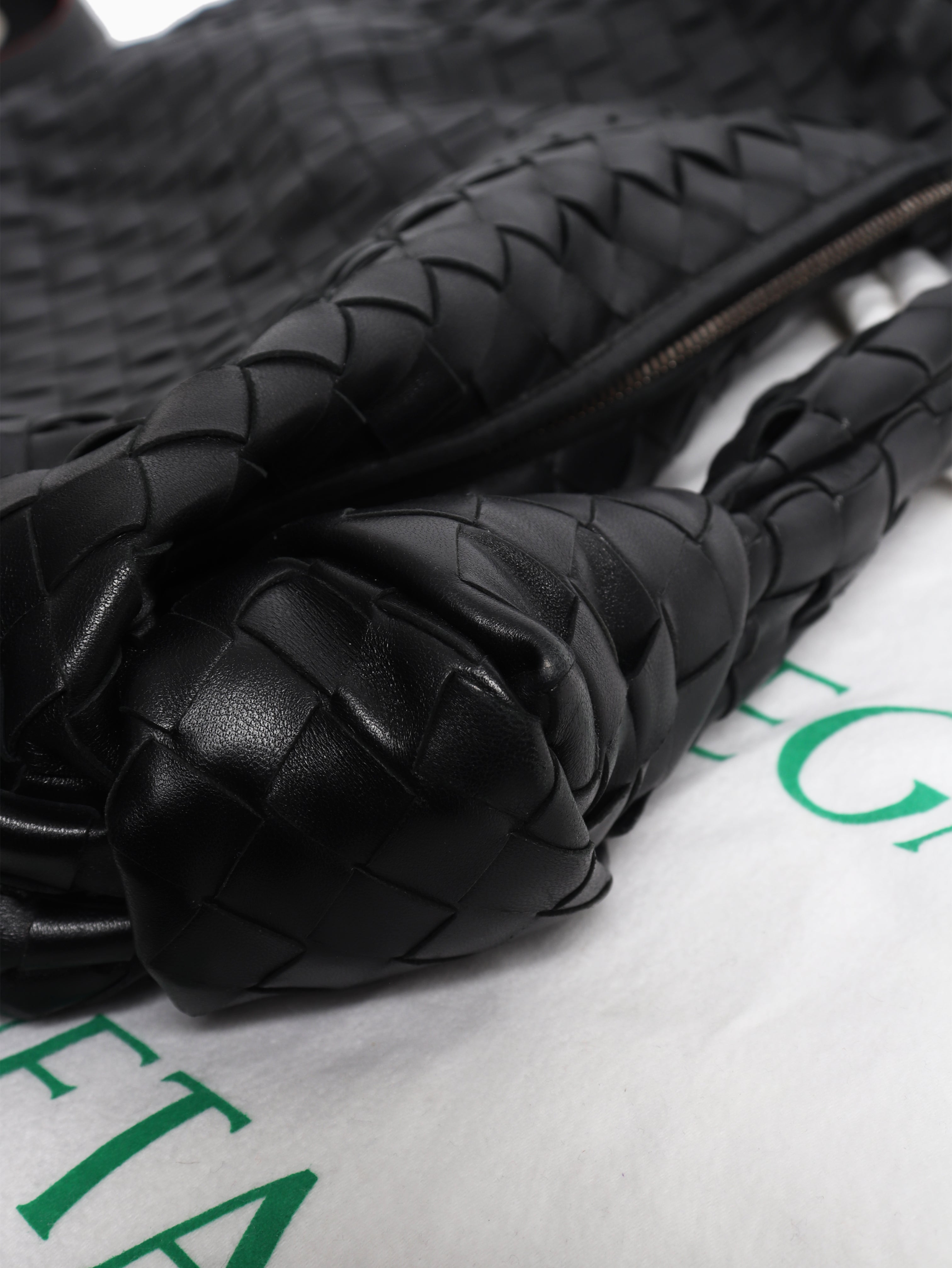 Black Intrecciato hobo bag