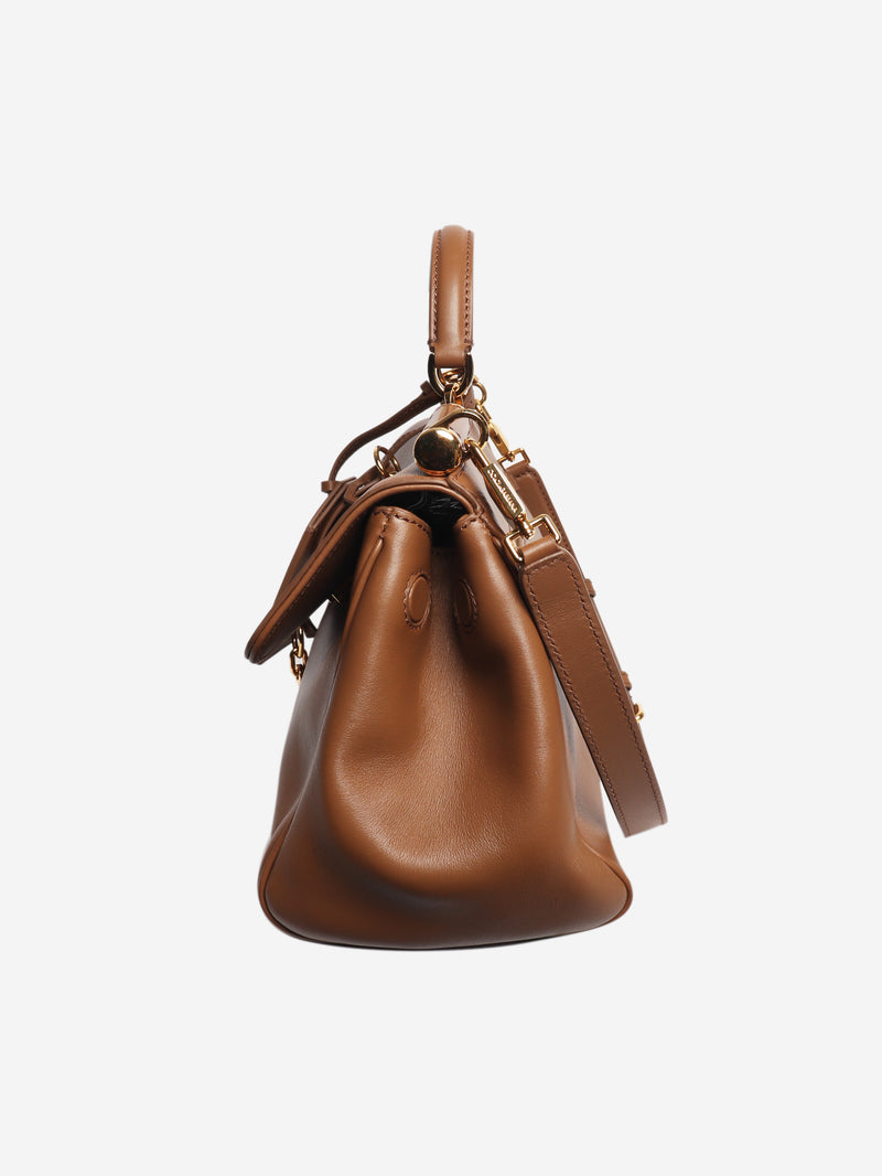 Brown My Sicily leather shoulder bag
