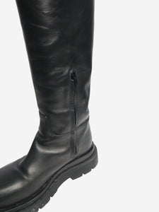 Bottega Veneta Black leather knee-high boots - size EU 40