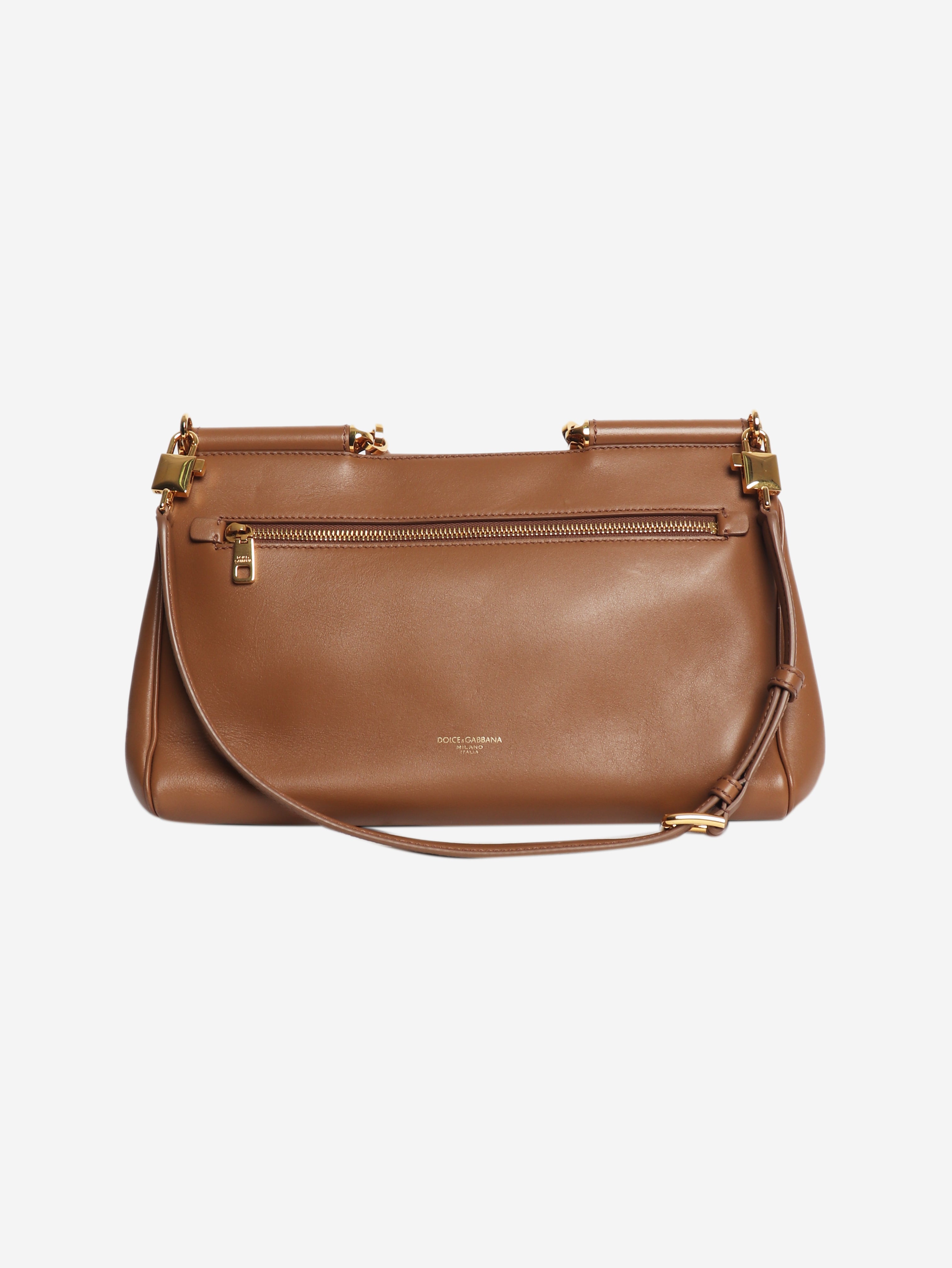 Brown My Sicily leather shoulder bag