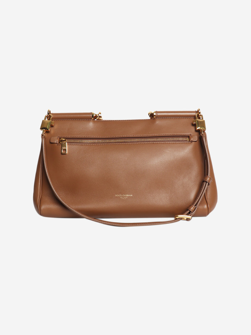 Brown My Sicily leather shoulder bag