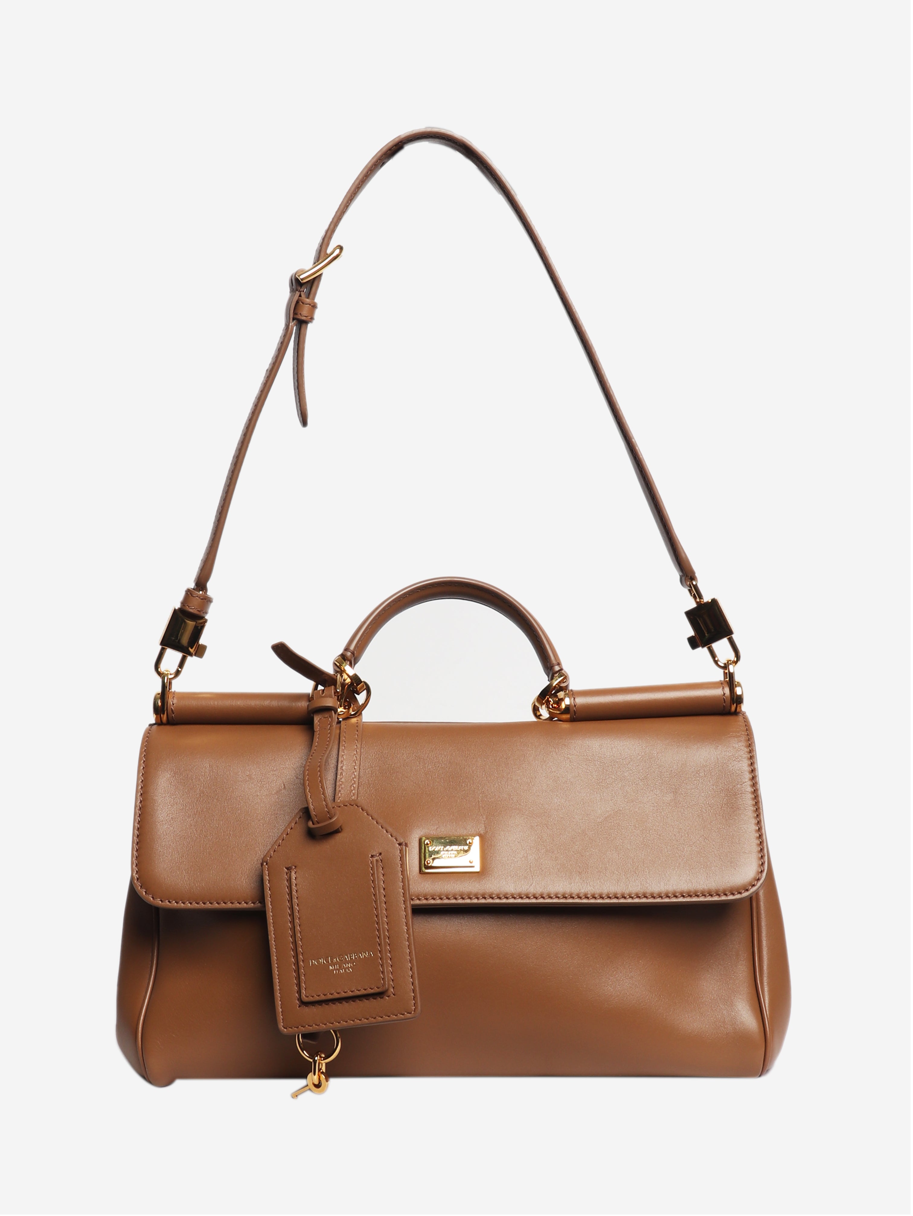 Brown My Sicily leather shoulder bag