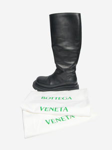 Bottega Veneta Black leather knee-high boots - size EU 40