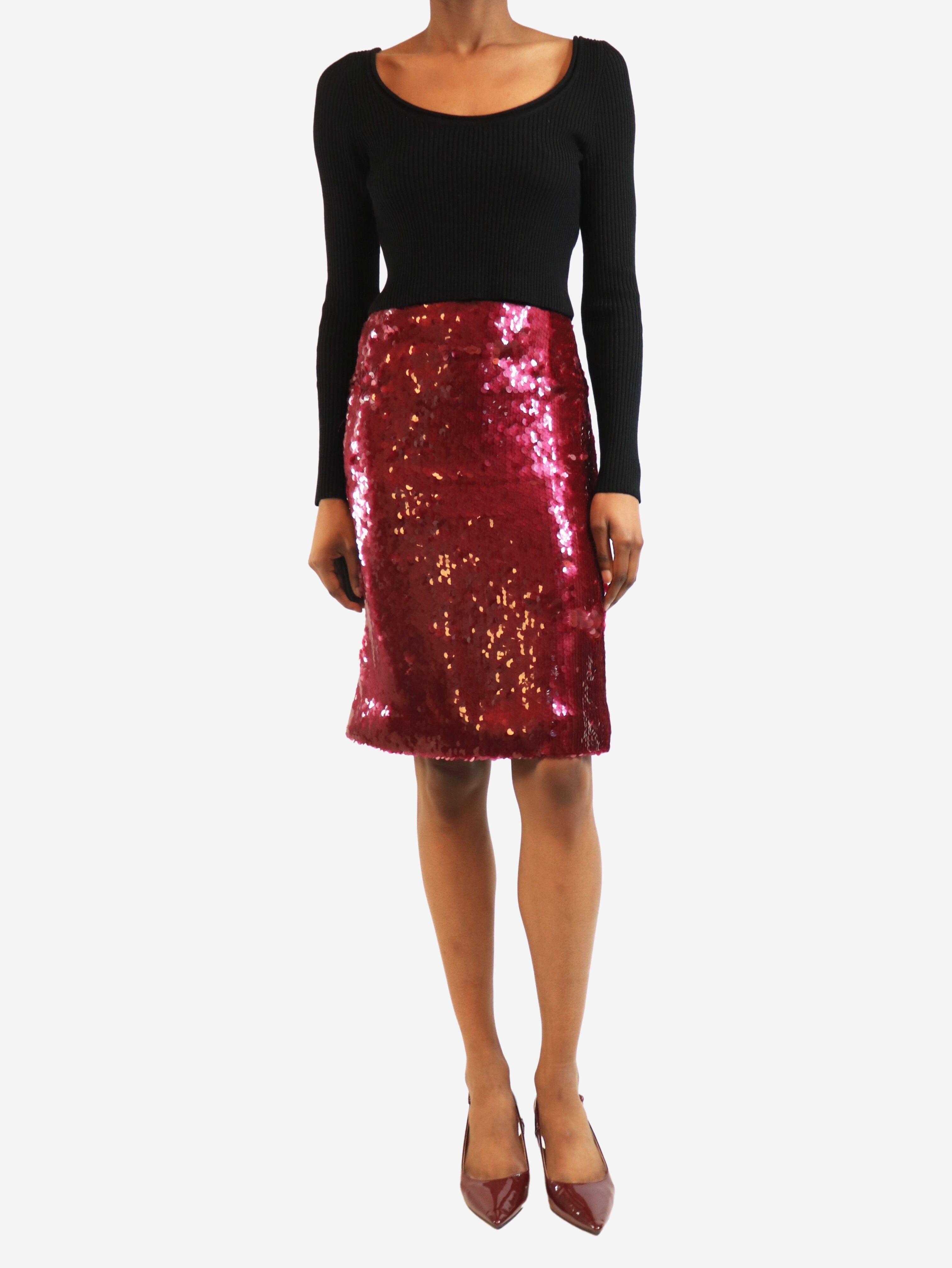 Purple sequin skirt - size UK 4 Skirts 16 Arlington 