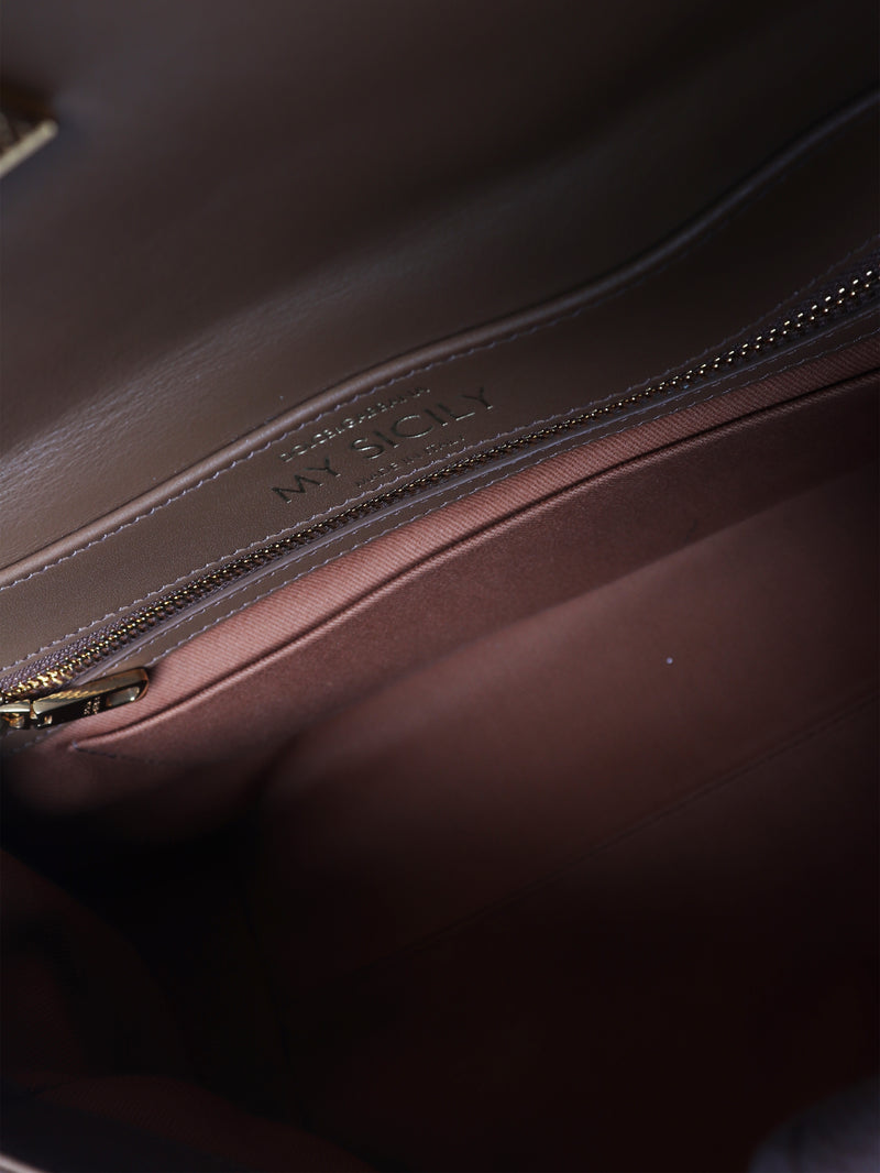 Brown My Sicily leather shoulder bag