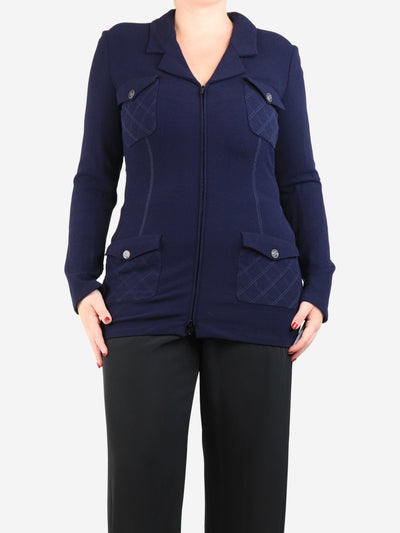 Navy 2019S crepe jacket - size UK 12 Coats & Jackets Chanel 